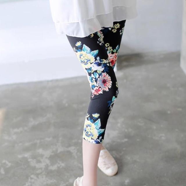 送料無料 レディース 7分丈 夏レギンス 鮮やか 牡丹 花柄 レギンス パンツ < 女性ファッション  送料無料 レディース 7分丈 夏レギンス 鮮やか 牡丹 花柄 レギンス パンツ < 女性ファッションの