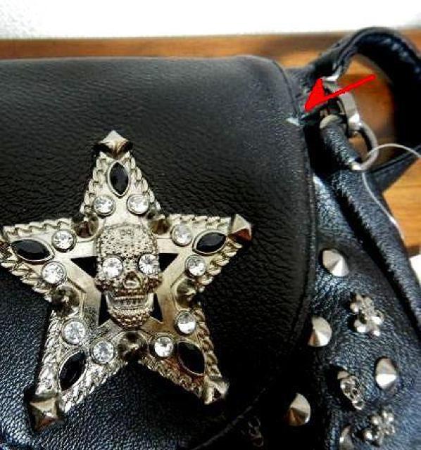 ◆どくろ スカル ショルダーバッグ レディース スタッズ ブラック 未使用中古品 < 女性ファッション  ◆どくろ スカル ショルダーバッグ レディース スタッズ ブラック 未使用中古品 < 女性ファッションの