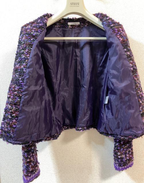 特価品薄★ テーラードジャケット ツイードジャケット レディースMJ.FERRYストレッチパープル上品通勤デートフォーマルポケット < 女性ファッション  特価品薄★ テーラードジャケット ツイードジャケット レディースMJ.FERRYストレッチパープル上品通勤デートフォーマルポケット < 女性ファッションの