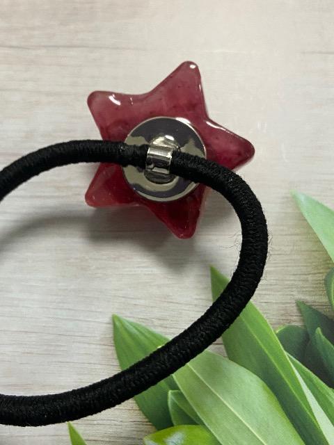 ハンドメイド レジン 星型 ヘアゴム アラジン風 < 女性ファッション  ハンドメイド レジン 星型 ヘアゴム アラジン風 < 女性ファッションの