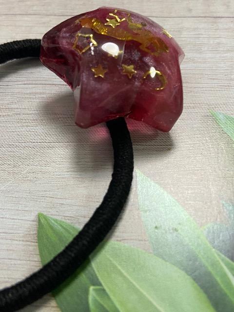 ハンドメイド レジン 星型 ヘアゴム アラジン風 < 女性ファッション  ハンドメイド レジン 星型 ヘアゴム アラジン風 < 女性ファッションの