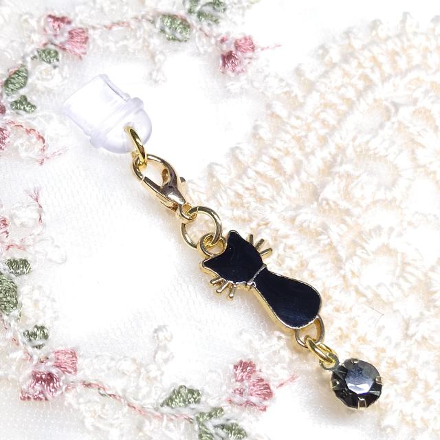 ハンドメイド☆コネクターキャップ☆type-C専用☆猫 黒 < 女性ファッション ハンドメイド☆コネクターキャップ☆type-C専用☆猫 黒 < 女性ファッションの