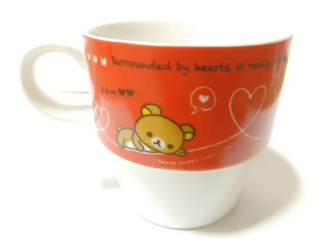 【リラックマ&コリラックマ】可愛い♪積み重ね収納OK 陶器製マグカップ < アニメ/コミック/キャラクター  【リラックマ&コリラックマ】可愛い♪積み重ね収納OK 陶器製マグカップ < アニメ/コミック/キャラクターの