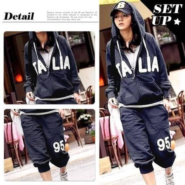 ★大人気★アメカジパーカー上下スエット★ネイビーXL < 女性ファッション  ★大人気★アメカジパーカー上下スエット★ネイビーXL < 女性ファッションの