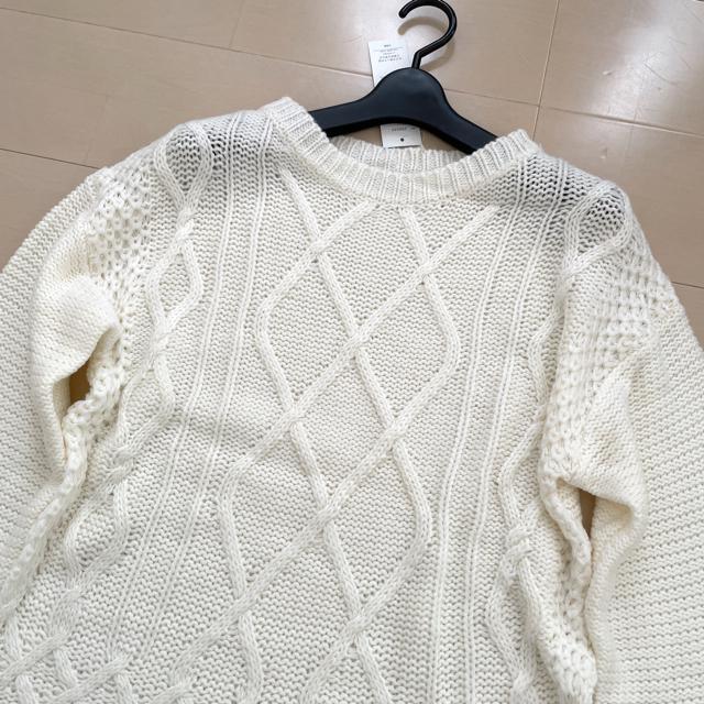 新品 ケーブル編み ニットワンピース ロングニット < 女性ファッション  新品 ケーブル編み ニットワンピース ロングニット < 女性ファッションの