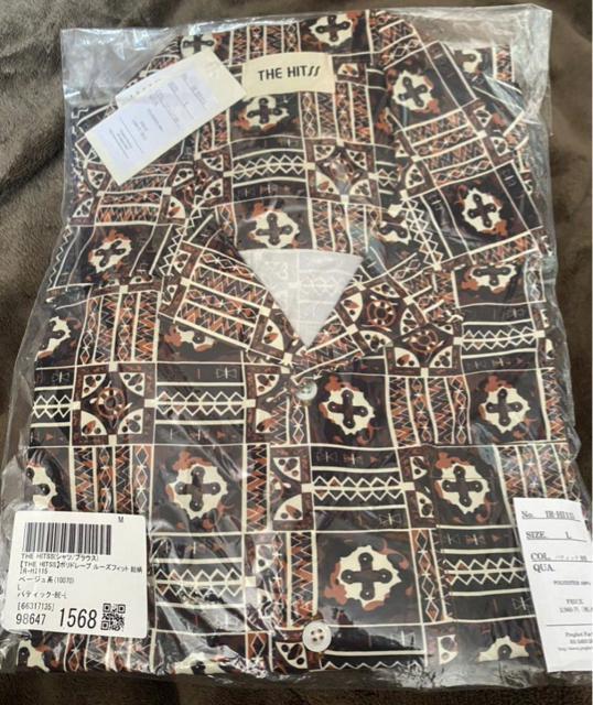 【THE HITSS】ポリドレープ ルーズフィット 総柄 オープンカラーシャツ/開襟アロハシャツ☆ < 男性ファッション  【THE HITSS】ポリドレープ ルーズフィット 総柄 オープンカラーシャツ/開襟アロハシャツ☆ < 男性ファッションの