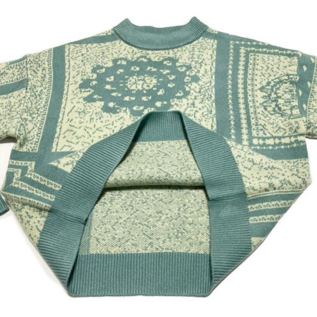 GREENPARKS◎ノスタルジーフラワー柄ニット◎厚手セーター(F)美品 < ブランド GREENPARKS◎ノスタルジーフラワー柄ニット◎厚手セーター(F)美品 < ブランドの