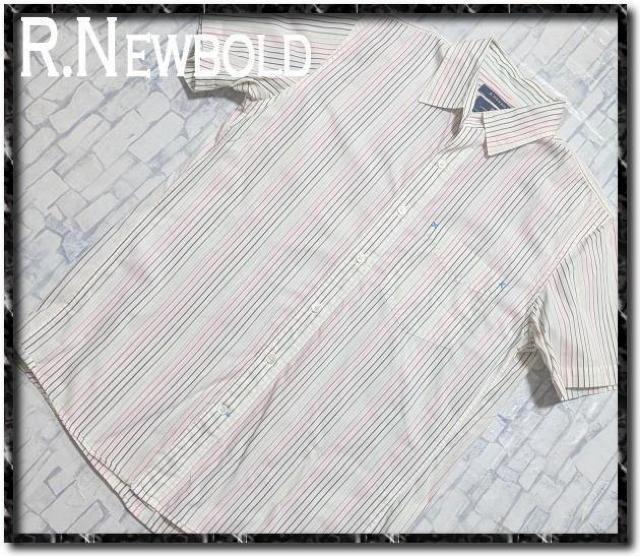 アールニューボールド マルチストライプ半袖シャツ 白 < ブランド アールニューボールド マルチストライプ半袖シャツ 白 < ブランドの