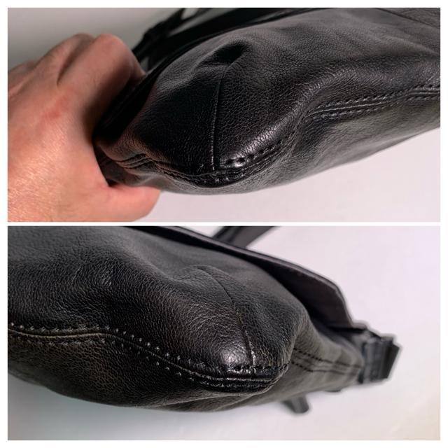 シボ革 本革 レザー メッセンジャーバッグ ショルダーバッグ フラップ式 黒 斜め掛け ESTINE < 男性ファッション  シボ革 本革 レザー メッセンジャーバッグ ショルダーバッグ フラップ式 黒 斜め掛け ESTINE < 男性ファッションの