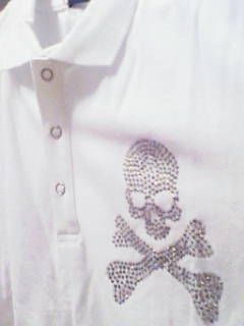 Aー80★新品★半袖スパンコールスカルポロシャツ M < 男性ファッション  Aー80★新品★半袖スパンコールスカルポロシャツ M < 男性ファッションの