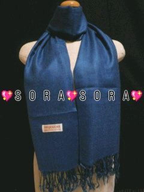 DIVA系♪大判パシュミナストール フリンジ付 ブルーベリーA < 女性ファッション DIVA系♪大判パシュミナストール フリンジ付 ブルーベリーA < 女性ファッションの