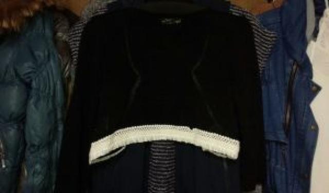 黒長袖ショートボレロカーディガンアイボリーカットレースS〜M < 女性ファッション  黒長袖ショートボレロカーディガンアイボリーカットレースS〜M < 女性ファッションの