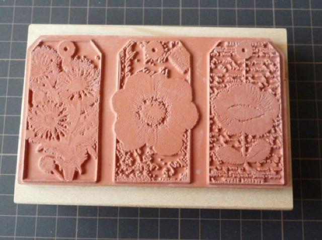 海外中古輸入 お花のコラージュタグウッドマウントスタンプ < インテリア/ライフ  海外中古輸入 お花のコラージュタグウッドマウントスタンプ < インテリア/ライフの