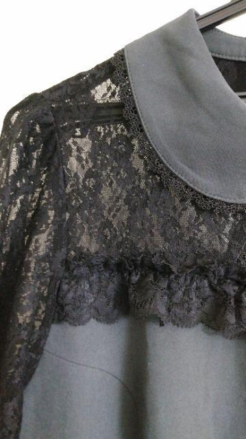 背面レース丸衿黒系ビスチェ風姫袖OP◆大きいサイズ/〜3L◆即決 < 女性ファッション 背面レース丸衿黒系ビスチェ風姫袖OP◆大きいサイズ/〜3L◆即決 < 女性ファッションの