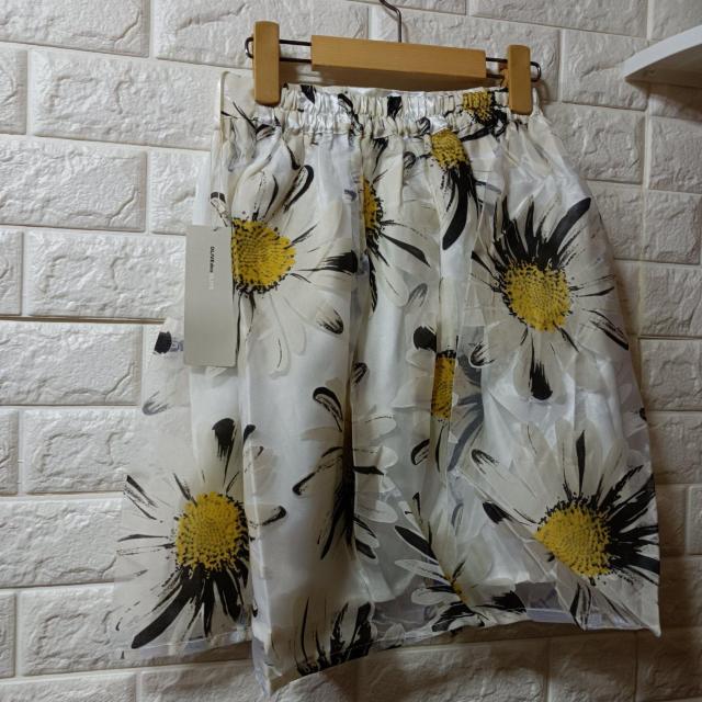 OLIVEdesOLIVEE★新品★オーガンジー花柄スカート/イエロー < ブランド  OLIVEdesOLIVEE★新品★オーガンジー花柄スカート/イエロー < ブランドの