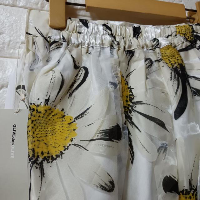 OLIVEdesOLIVEE★新品★オーガンジー花柄スカート/イエロー < ブランド  OLIVEdesOLIVEE★新品★オーガンジー花柄スカート/イエロー < ブランドの