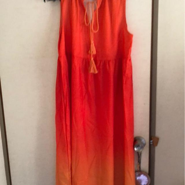 ワンピースオレンジグラデーション < 女性ファッション  ワンピースオレンジグラデーション  < 女性ファッションの