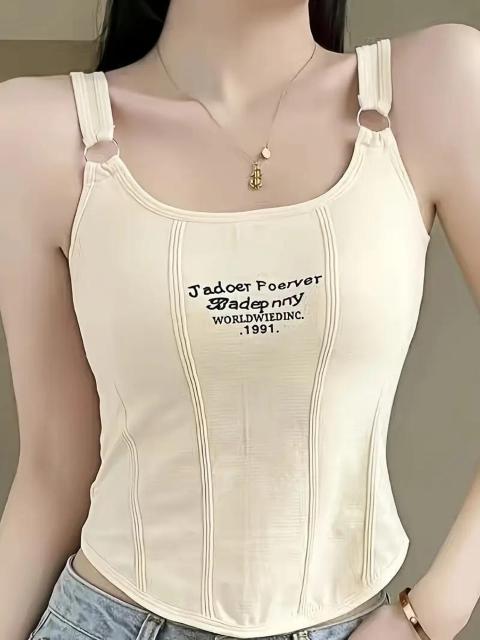 爆ヤス価格890円★夏のトレンディなタンクトップ。純粋で無邪気な雰囲気を醸し出す、文字印字 レディースアプリコット日本サイズM < 女性ファッション 爆ヤス価格890円★夏のトレンディなタンクトップ。純粋で無邪気な雰囲気を醸し出す、文字印字 レディースアプリコット日本サイズM < 女性ファッションの