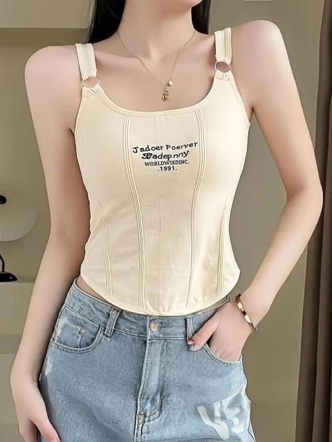 爆ヤス価格890円★夏のトレンディなタンクトップ。純粋で無邪気な雰囲気を醸し出す、文字印字 レディースアプリコット日本サイズM < 女性ファッション 爆ヤス価格890円★夏のトレンディなタンクトップ。純粋で無邪気な雰囲気を醸し出す、文字印字 レディースアプリコット日本サイズM < 女性ファッションの