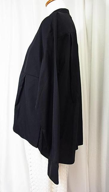 美品無印良品(MUJI)スタンドカラー長袖シャツ レディースM ブラック 綿100% さらさら素材 < ブランド 美品無印良品(MUJI)スタンドカラー長袖シャツ レディースM ブラック 綿100% さらさら素材 < ブランドの