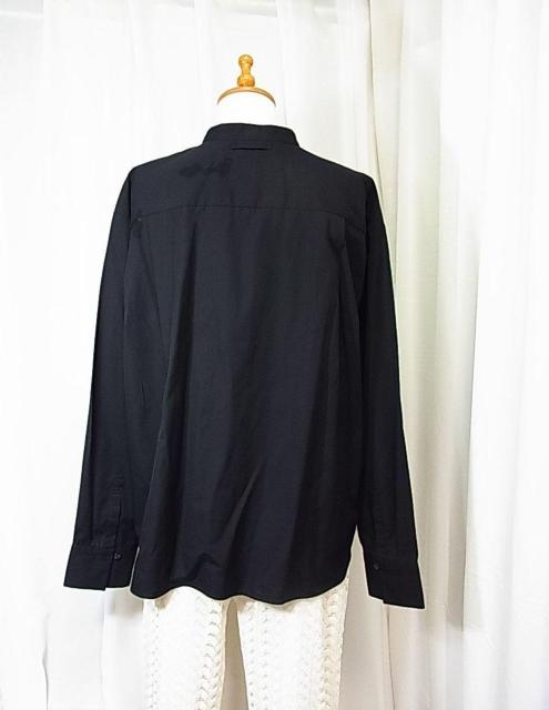 美品無印良品(MUJI)スタンドカラー長袖シャツ レディースM ブラック 綿100% さらさら素材 < ブランド 美品無印良品(MUJI)スタンドカラー長袖シャツ レディースM ブラック 綿100% さらさら素材 < ブランドの