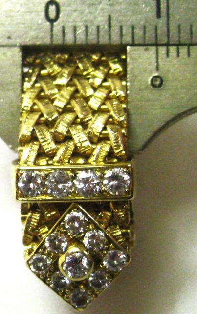 美品750 18金クリスチャンディオールメッシュリング非常に綺麗なダイヤ13ヶ入 < ブランド 美品750 18金クリスチャンディオールメッシュリング非常に綺麗なダイヤ13ヶ入 < ブランドの