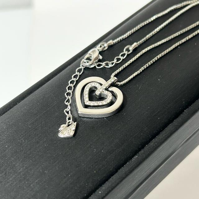 ���i SWAROVSKI �X�����t�X�L�[ ���C���X�g�[�� �n�[�g �l�b�N���X �y���_���g ���f�B�[�X �V���o�[ �� �u�����h�� 