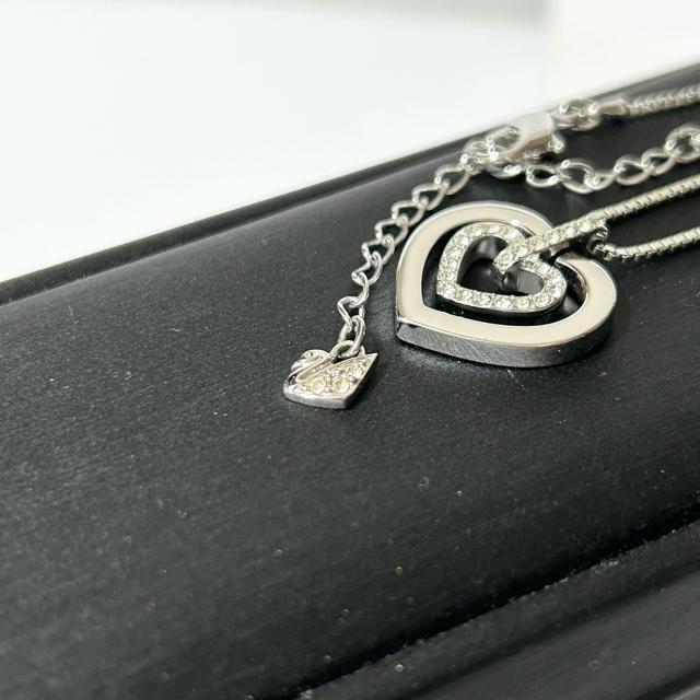 ���i SWAROVSKI �X�����t�X�L�[ ���C���X�g�[�� �n�[�g �l�b�N���X �y���_���g ���f�B�[�X �V���o�[ �� �u�����h�� 