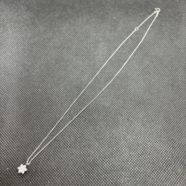 K18WG �z���C�g�S�[���h Pt900 0.24 �_�C�������h �l�b�N���X �� �����A�N�Z�T���[/���v�� 