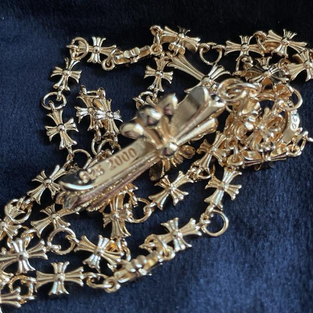 クロスチェーン クロス ch刻印 22K加工 ロザリオ ネックレス silver925 刻印入り < 男性アクセサリー/時計 クロスチェーン クロス ch刻印 22K加工 ロザリオ ネックレス silver925 刻印入り < 男性アクセサリー/時計の