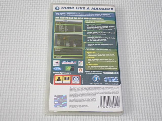 PSP★FOOTBALL MANAGER HANDHELD 2007 海外版 EU版 < ゲーム本体/ソフト PSP★FOOTBALL MANAGER HANDHELD 2007 海外版 EU版 < ゲーム本体/ソフトの