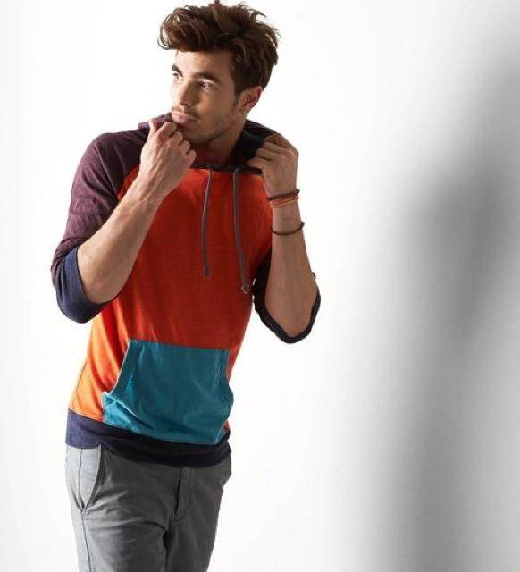 【American Eagle】アメリカンイーグル AEOカラーブロックフーディーTシャツ M/バーシティーオレンジ < ブランド 【American Eagle】アメリカンイーグル AEOカラーブロックフーディーTシャツ M/バーシティーオレンジ < ブランドの