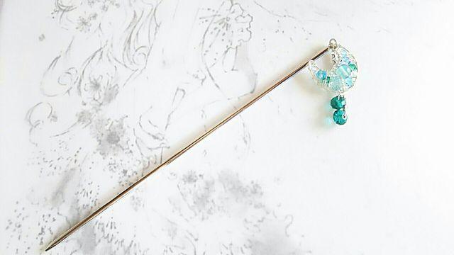 Pave*青い月のかんざし*SF*SV 19008 < 女性ファッション  Pave*青い月のかんざし*SF*SV 19008 < 女性ファッションの