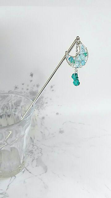 Pave*青い月のかんざし*SF*SV 19008 < 女性ファッション  Pave*青い月のかんざし*SF*SV 19008 < 女性ファッションの