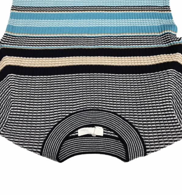 index〓マルチボーダーリブニットセーター(L)水色系〓新品 < ブランド index〓マルチボーダーリブニットセーター(L)水色系〓新品 < ブランドの