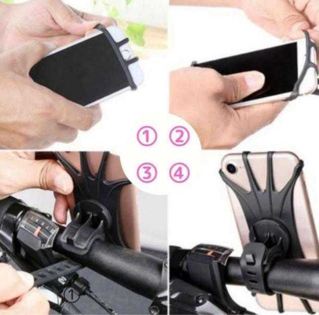 スマホホルダー 黒 自転車 シリコン ベビーカー 簡単取付 携帯 落下防止 軽量 回転式 ブラック < 自動車/バイク スマホホルダー 黒 自転車 シリコン ベビーカー 簡単取付 携帯 落下防止 軽量 回転式 ブラック < 自動車/バイク