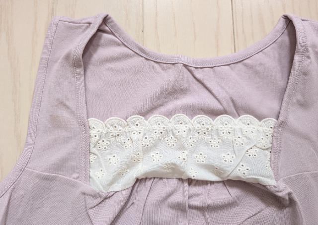 L★ベルメゾン★胸元レース★ストレッチタンクトップ★新品★送料無料 < 女性ファッション  L★ベルメゾン★胸元レース★ストレッチタンクトップ★新品★送料無料 < 女性ファッションの