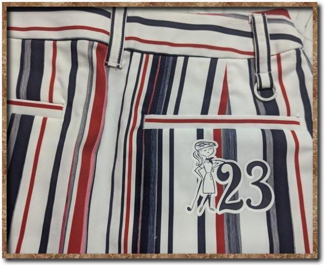 23区 ゴルフ ストライプミニスカート 白系 < レジャー/スポーツ  23区 ゴルフ ストライプミニスカート 白系 < レジャー/スポーツの