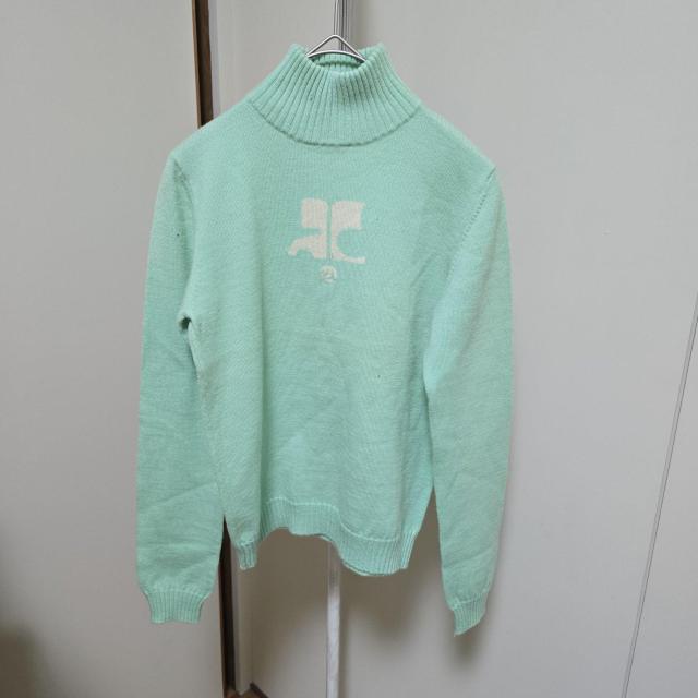 Courreges �N���[�W�� ���� �j�b�g �n�C�l�b�N�@1646  �� �u�����h�� 