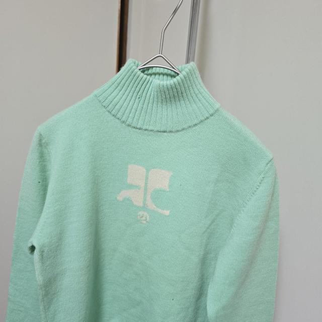 Courreges �N���[�W�� ���� �j�b�g �n�C�l�b�N�@1646 �� �u�����h�� 