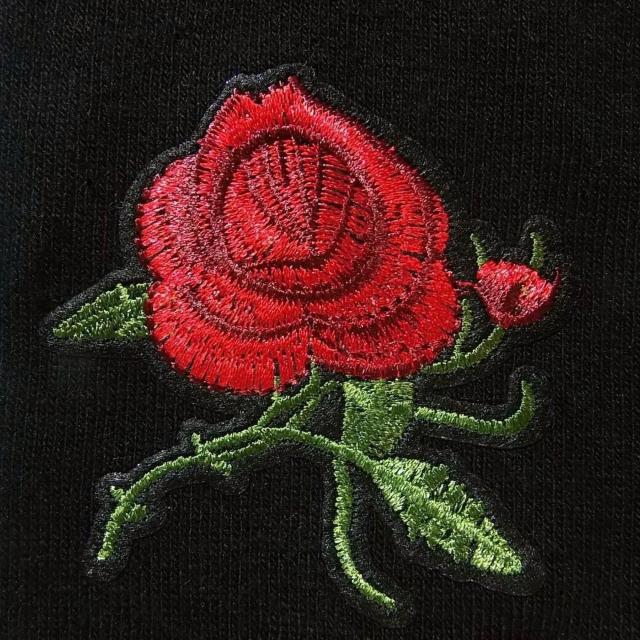 薔薇 バラ ローズ ワッペン ハンドカバー グローブ 指なし 手袋 < 女性ファッション  薔薇 バラ ローズ ワッペン ハンドカバー グローブ 指なし 手袋 < 女性ファッションの