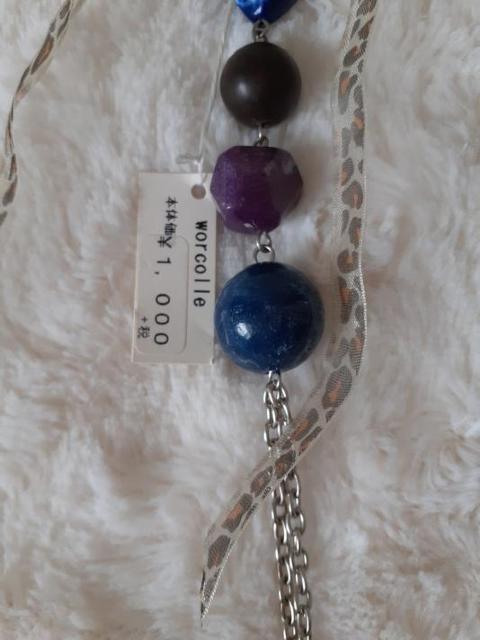 新品■worldcollezione◆定価1050円 大ぶりビーズ レオパード柄リボン ネックレス < 女性アクセサリー/時計  新品■worldcollezione◆定価1050円 大ぶりビーズ レオパード柄リボン ネックレス < 女性アクセサリー/時計の