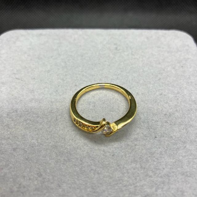即決 S925 シルバー ゴールドカラー リング 指輪 14号 < 女性アクセサリー/時計  即決 S925 シルバー ゴールドカラー リング 指輪 14号 < 女性アクセサリー/時計の