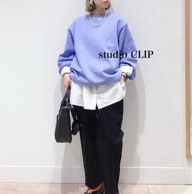 新品 studio CLIP★ クルーネックプルオーバー < 女性ファッション  新品 studio CLIP★ クルーネックプルオーバー < 女性ファッションの