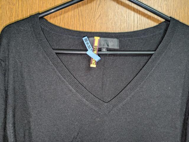 アンタイトル昨季美品黒シルクカシミヤ混長袖Vネックセーター大きいサイズ411号12号ハイゲージニットジャケットインナーニット < ブランド アンタイトル昨季美品黒シルクカシミヤ混長袖Vネックセーター大きいサイズ411号12号ハイゲージニットジャケットインナーニット < ブランドの