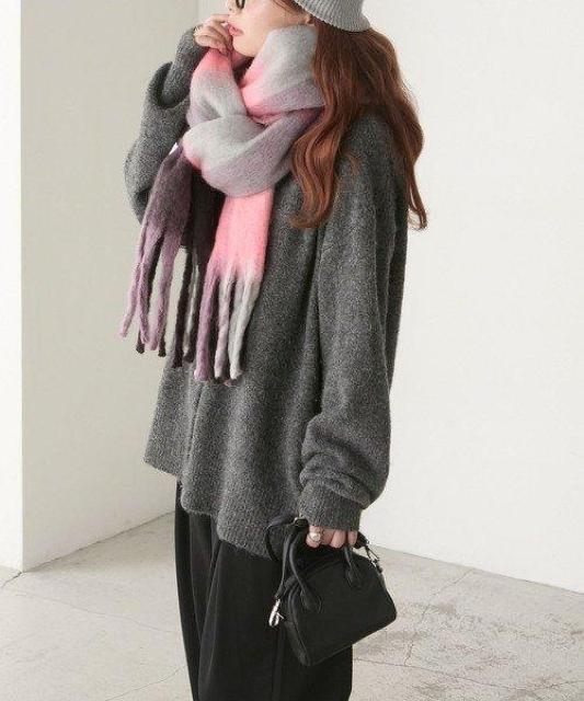 BONLECILLマフラー★マルチチェックのふわふわボリュームマフラー/新品♪ < 女性ファッション BONLECILLマフラー★マルチチェックのふわふわボリュームマフラー/新品♪ < 女性ファッションの