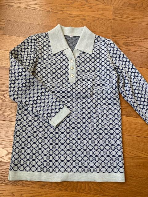 2088.未使用☆襟付き長袖ニットシャツ☆総柄☆サイズM < 女性ファッション 2088.未使用☆襟付き長袖ニットシャツ☆総柄☆サイズM < 女性ファッションの