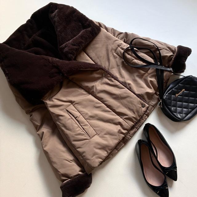 ◆未使用級◆ルイルエブティック◆ファージャケット◆ブルゾン◆モカベージュ◆S < 女性ファッション ◆未使用級◆ルイルエブティック◆ファージャケット◆ブルゾン◆モカベージュ◆S < 女性ファッションの