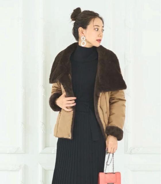 ◆未使用級◆ルイルエブティック◆ファージャケット◆ブルゾン◆モカベージュ◆S < 女性ファッション ◆未使用級◆ルイルエブティック◆ファージャケット◆ブルゾン◆モカベージュ◆S < 女性ファッションの