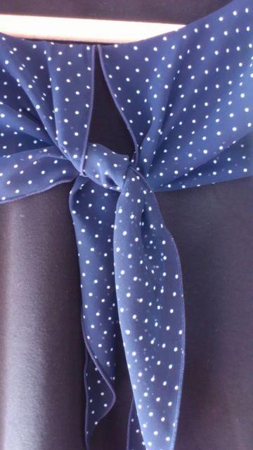 Mサイズ!新品!シフォン!セーラ襟!黒色Tシャツ素材!カットソー < 女性ファッション  Mサイズ!新品!シフォン!セーラ襟!黒色Tシャツ素材!カットソー < 女性ファッションの